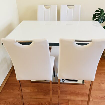 Dining table and chairs