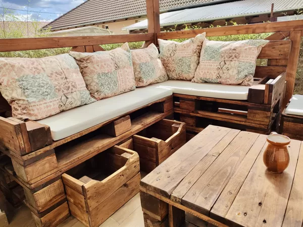 Self-made terrace seating furniture